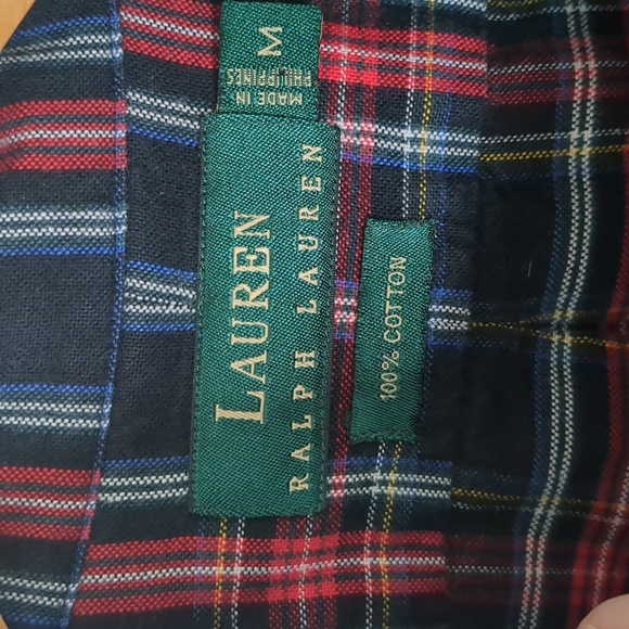 Lauren Ralph Lauren Men's Long Sleeve Button Down Plaid Shirt Crown Logo Medium - Picture 2 of 9